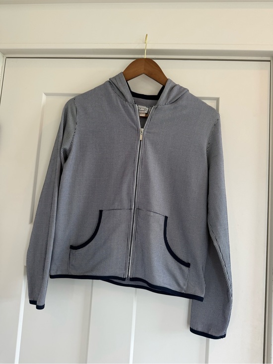 Tail Tops - Tail Activewear H80-915 Micro-Check Full-Zip Hoodie Jacket